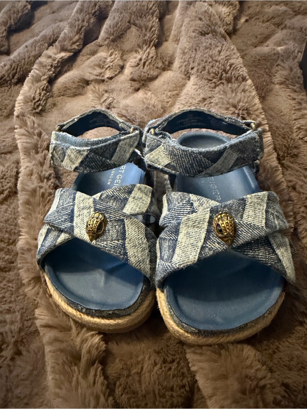 Kids Kurt Geiger Sandals with Gold Eagle